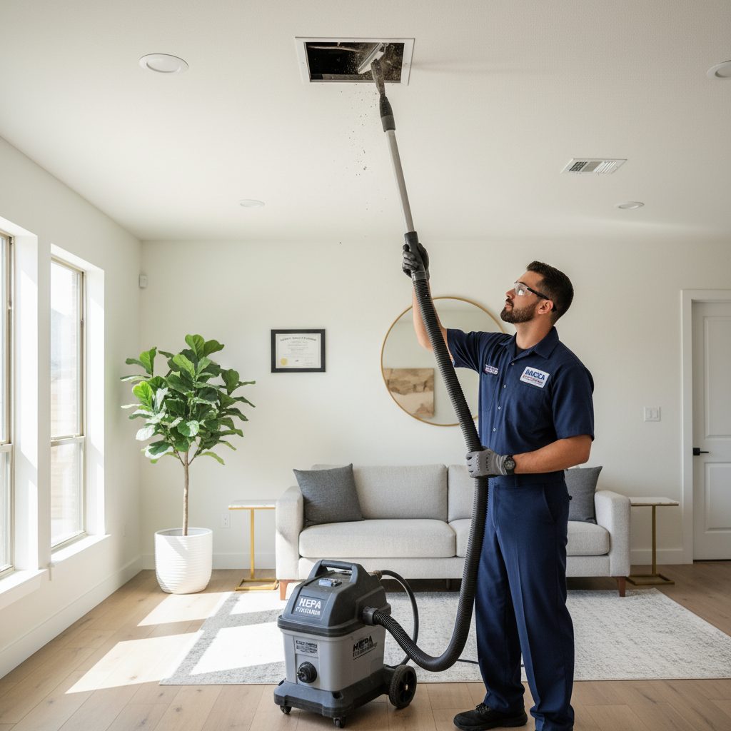 Air duct cleaning technician in La Grange, TX
