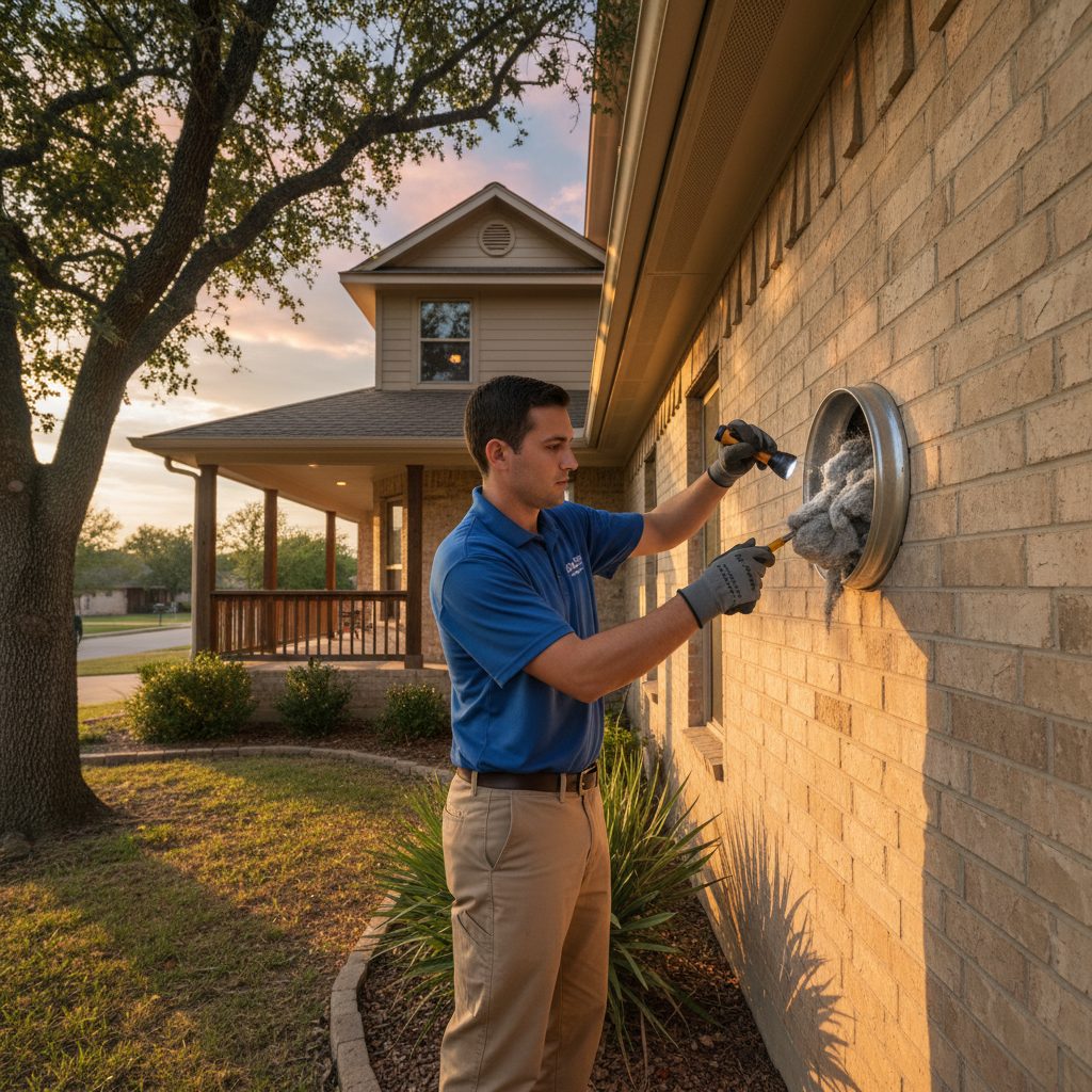 Air duct cleaning technician in Luling, TX