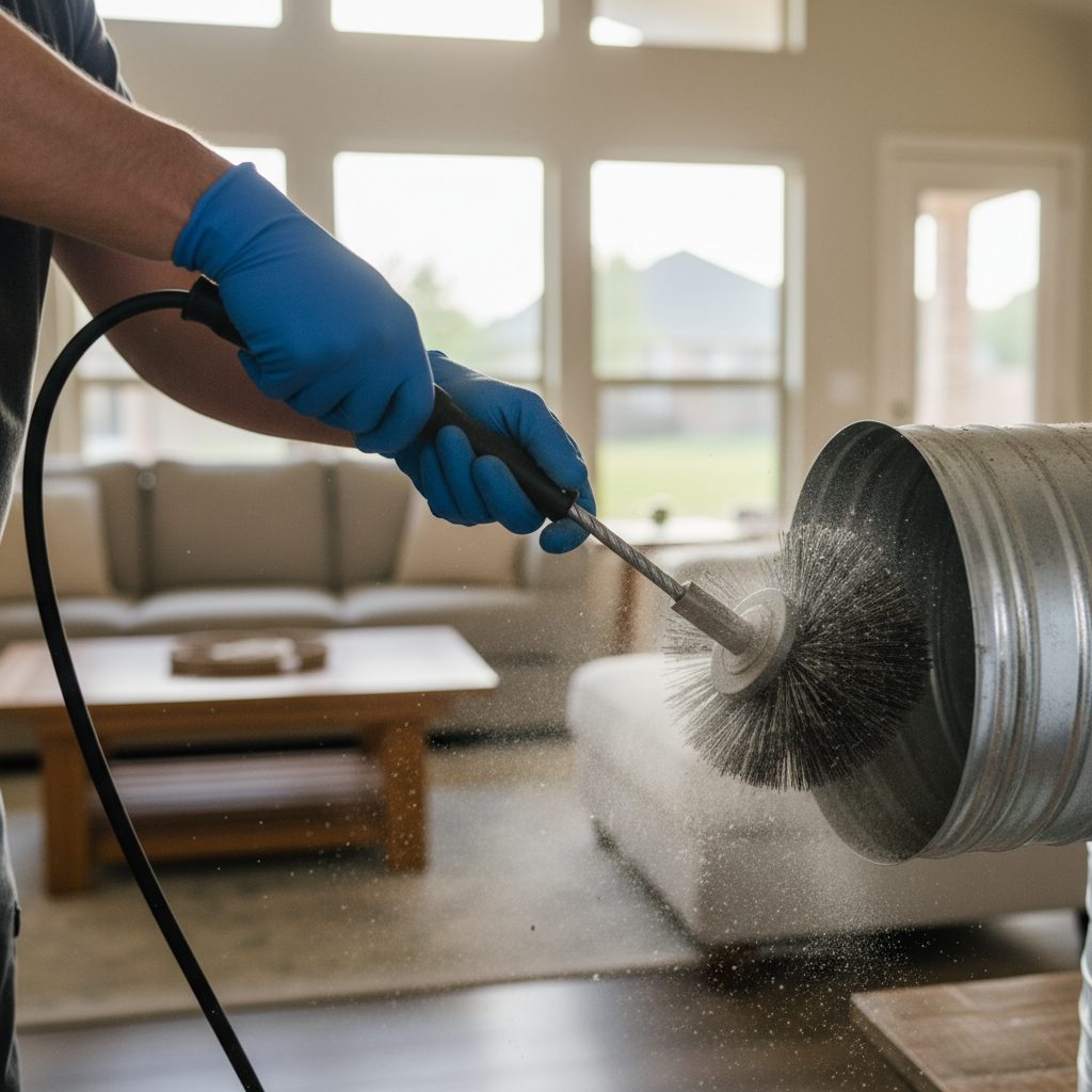 Dryer vent cleaning technician in Pflugerville, TX