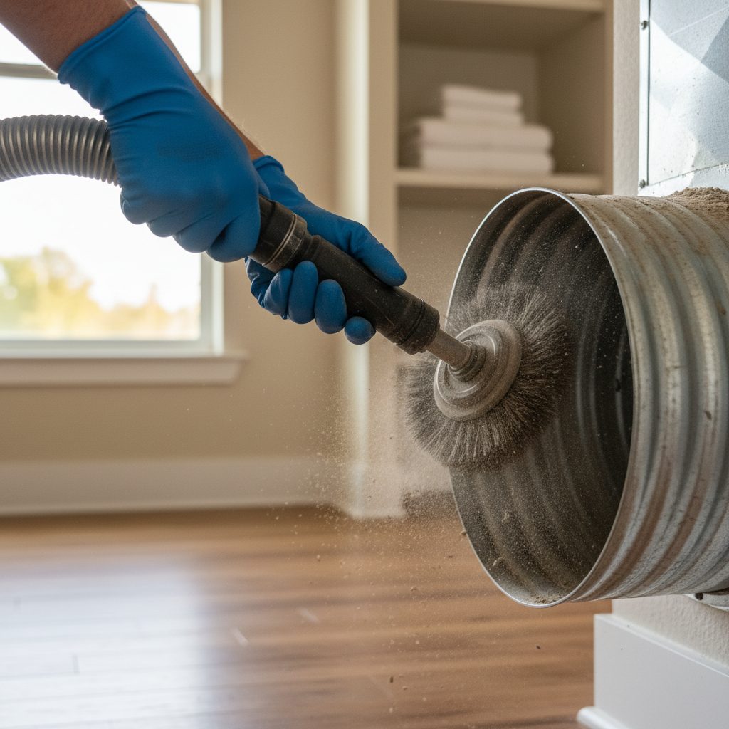 HVAC cleaning equipment at a Rosanky, TX home