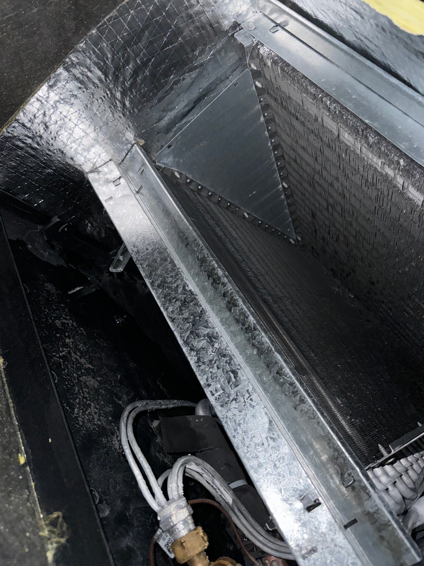 HVAC evaporator coil and ductwork inspection